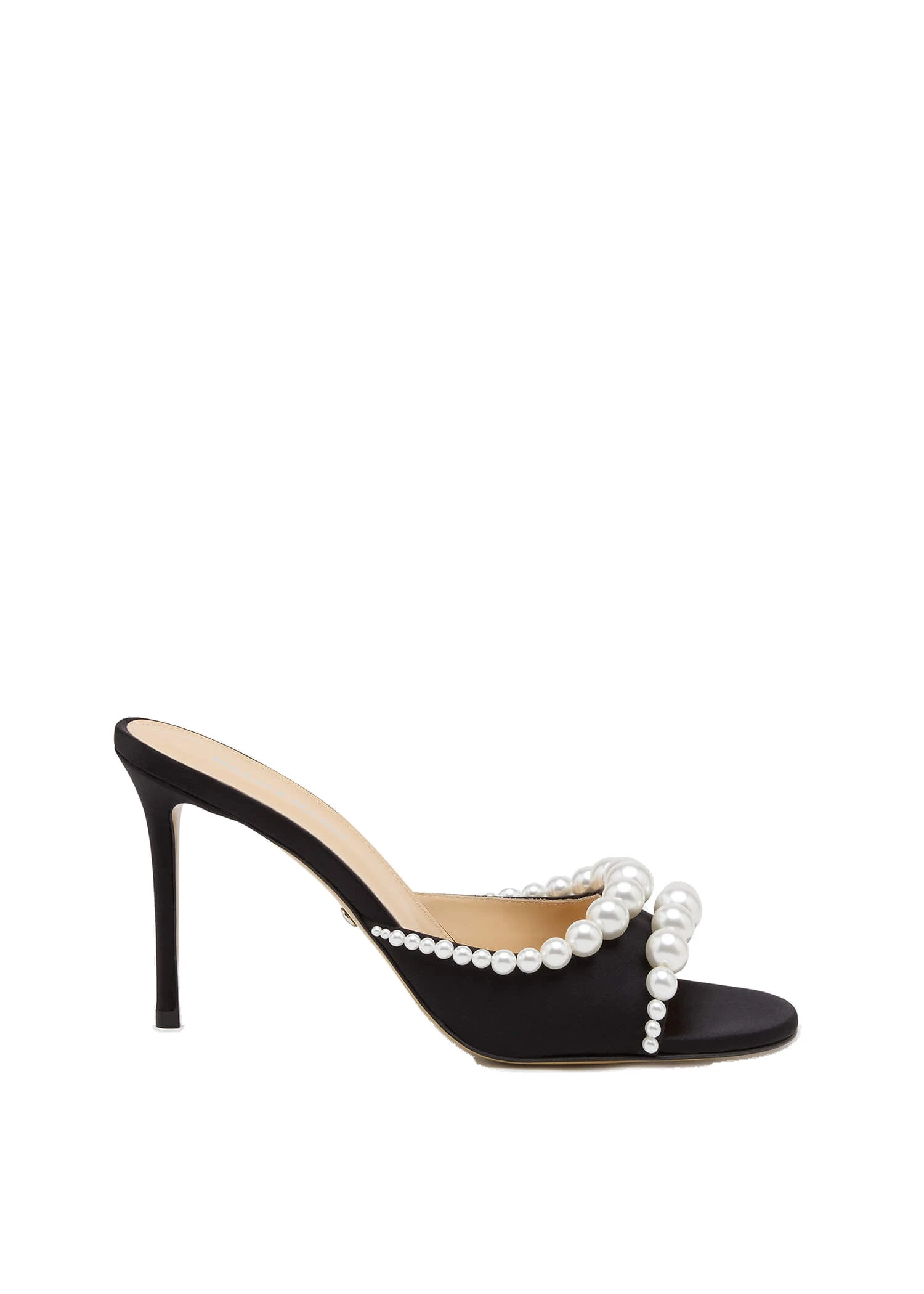 Mach & Mach Sirene Satin Mules in Black Black Mach & Mach Sirene Satin Mules in Black | Shoes