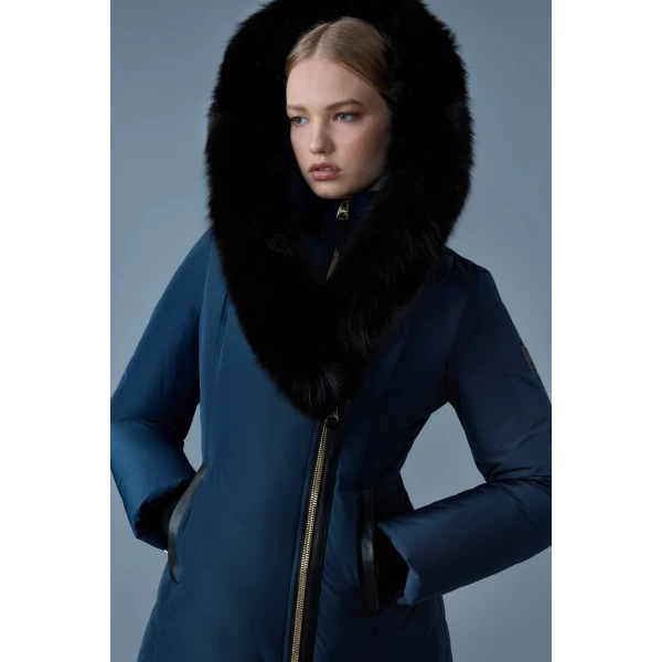 Mackage Adali-BX Down Coat in Navy-Gold