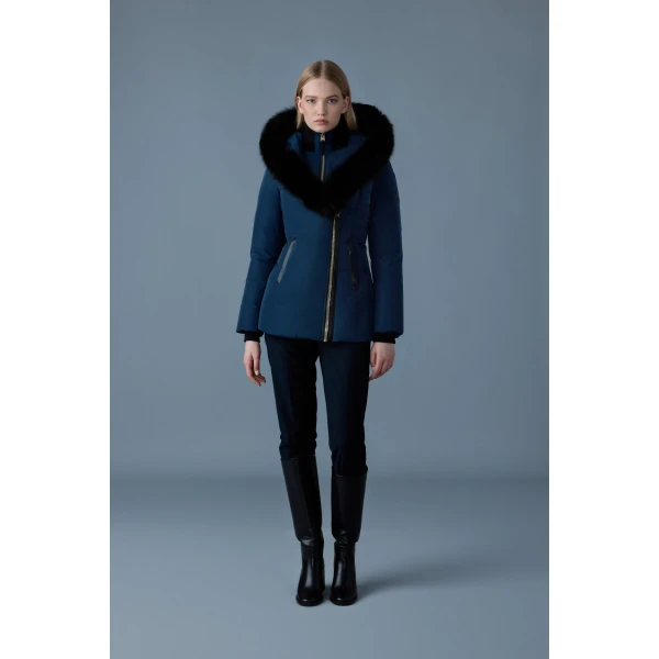 Mackage Adali-BX Down Coat in Navy-Gold