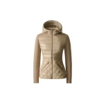 Mackage Agatha Quilted Mixed-Media Hooded Jacket in Light Camel