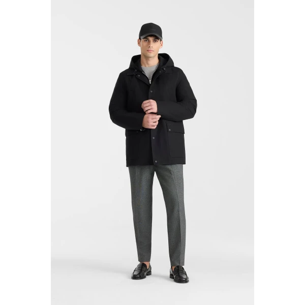 Mackage Alec 3-In-1 Short Balmacaan Coat in Black