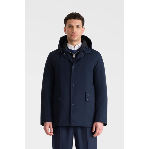 Mackage Alec 3-In-1 Short Balmacaan Coat in Marine Blue