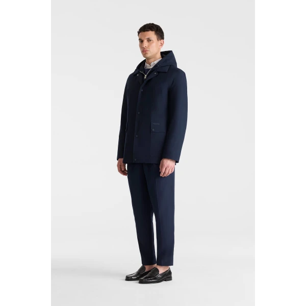 Mackage Alec 3-In-1 Short Balmacaan Coat in Marine Blue