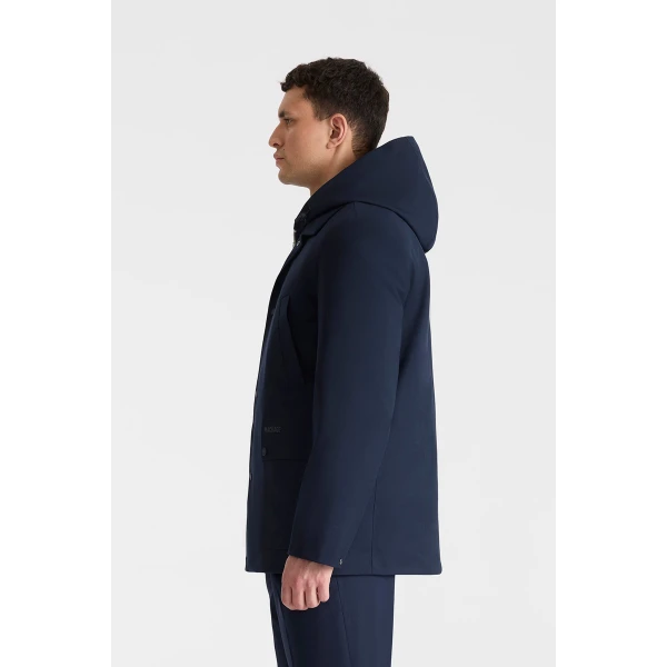 Mackage Alec 3-In-1 Short Balmacaan Coat in Marine Blue