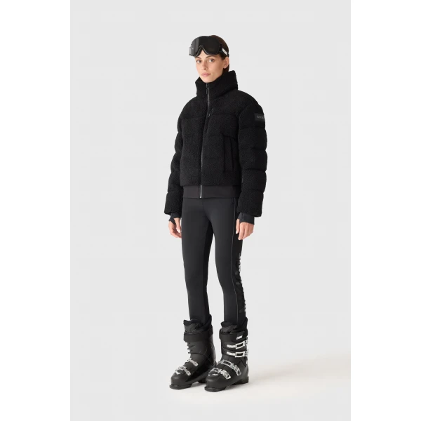 Mackage Anaya Sherpa Fleece Down Jacket in Black