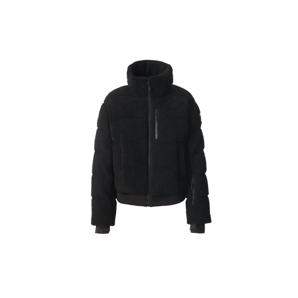 Mackage Anaya Sherpa Fleece Down Jacket in Black
