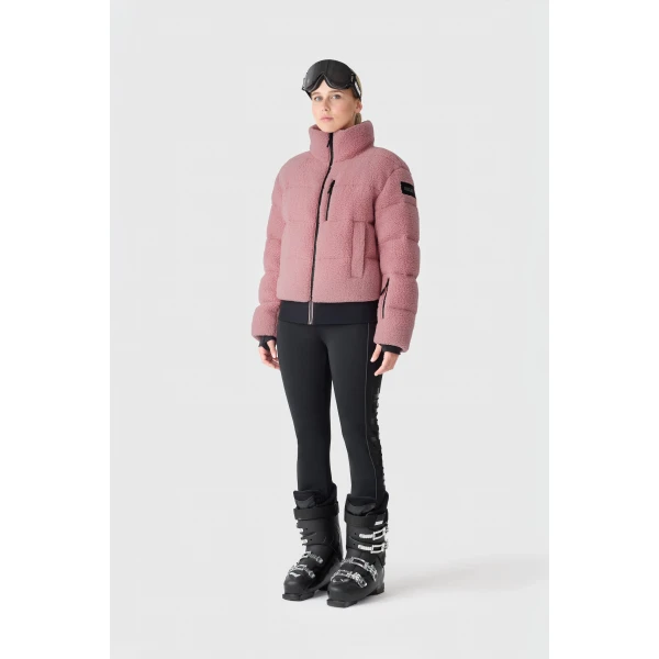 Mackage Anaya Sherpa Fleece Down Jacket in Blush