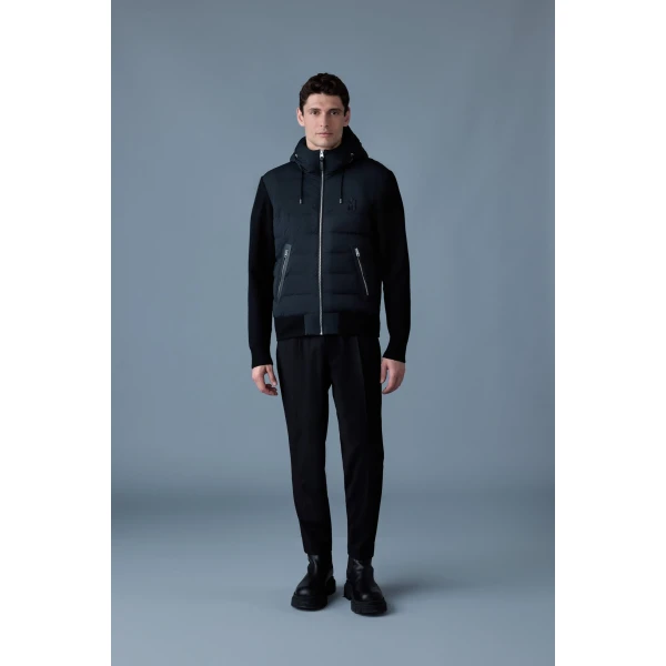 Mackage Andrew-Z Mixed-Media Light Down Jacket in Black