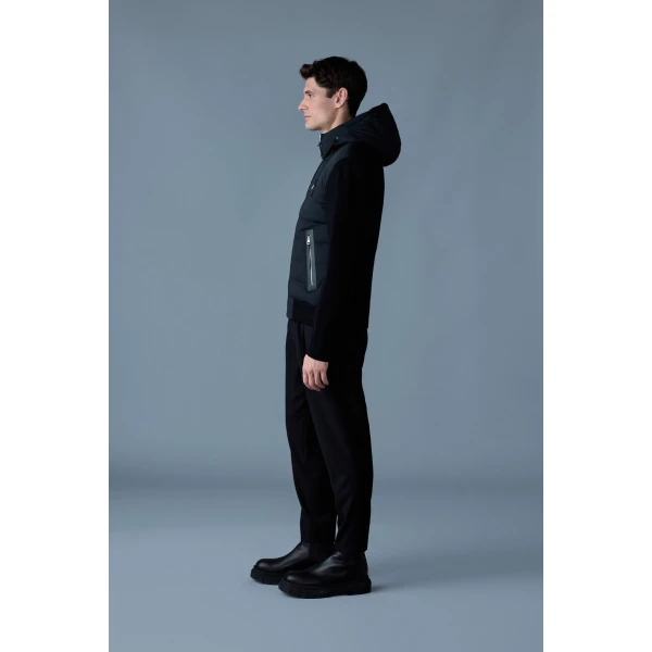 Mackage Andrew-Z Mixed-Media Light Down Jacket in Black