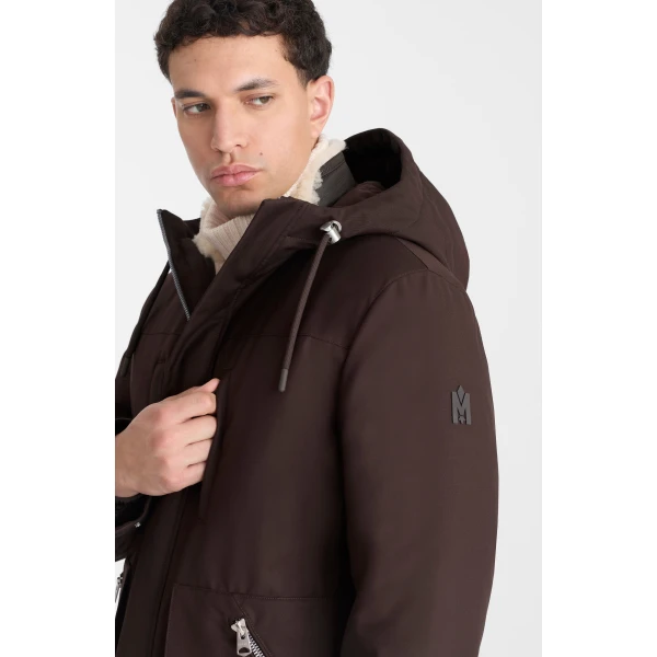 Mackage Archie 3-In-1 Short Parka in Coffee-Natural