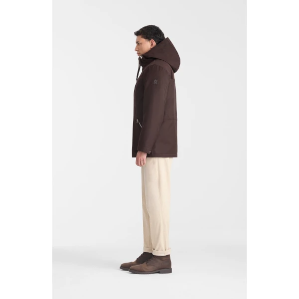 Mackage Archie 3-In-1 Short Parka in Coffee-Natural