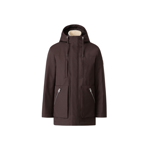 Mackage Archie 3-In-1 Short Parka in Coffee-Natural