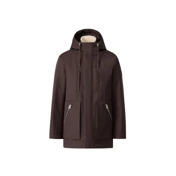 Mackage Archie 3-In-1 Short Parka in Coffee-Natural