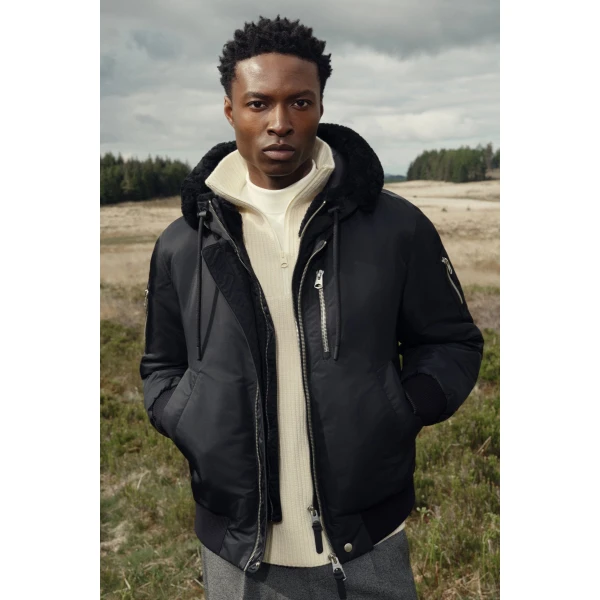 Mackage August-Z Bomber Jacket in Black