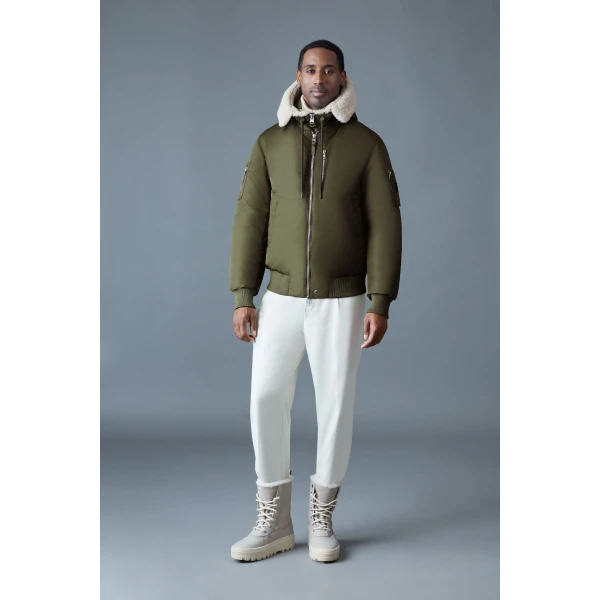 Mackage August-Z Bomber Jacket in Light Military