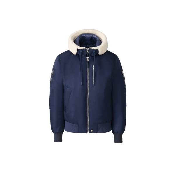 Mackage August-Z Bomber Jacket in Marine Blue