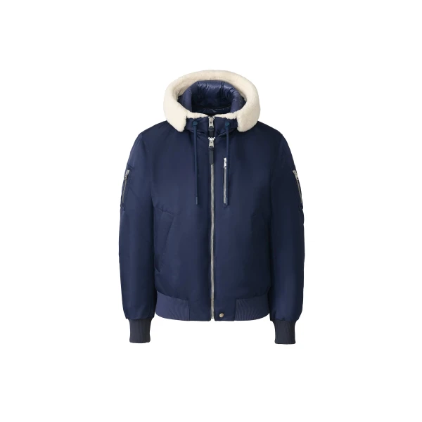 Mackage August-Z Bomber Jacket in Marine Blue