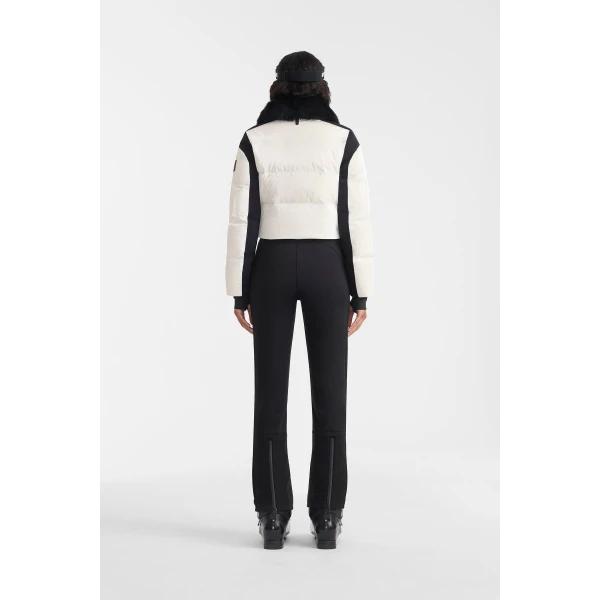 Mackage Auxane-BX Ski Suit in Off White-Black, view 6 | Jumpsuit | Coveti