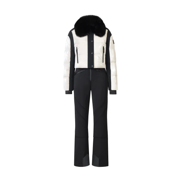 Auxane-BX Ski Suit in Off White-Black