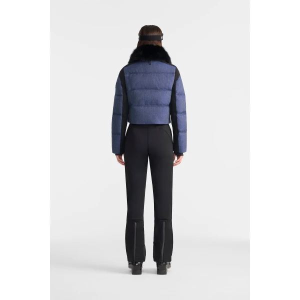 Mackage Auxane-BXDNM Ski Suit in Medium Denim, view 6 | Jumpsuit | Coveti