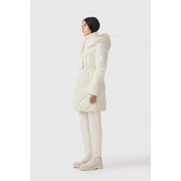 Mackage Ayumi 2-In-1 Long Down Coat in Cream