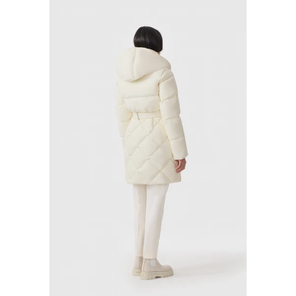Mackage Ayumi 2-In-1 Long Down Coat in Cream