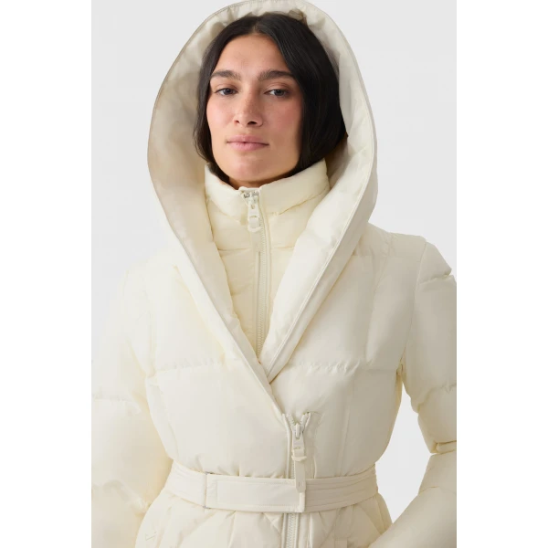 Mackage Ayumi 2-In-1 Long Down Coat in Cream