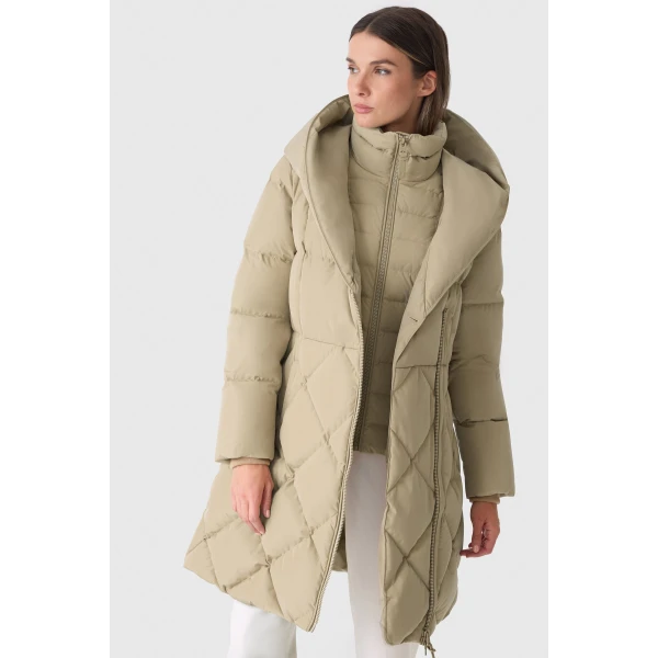 Mackage Ayumi 2-In-1 Long Down Coat in Light Camel