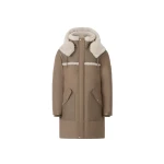 Mackage Bear Mixed Media Coat in Truffle-Taupe