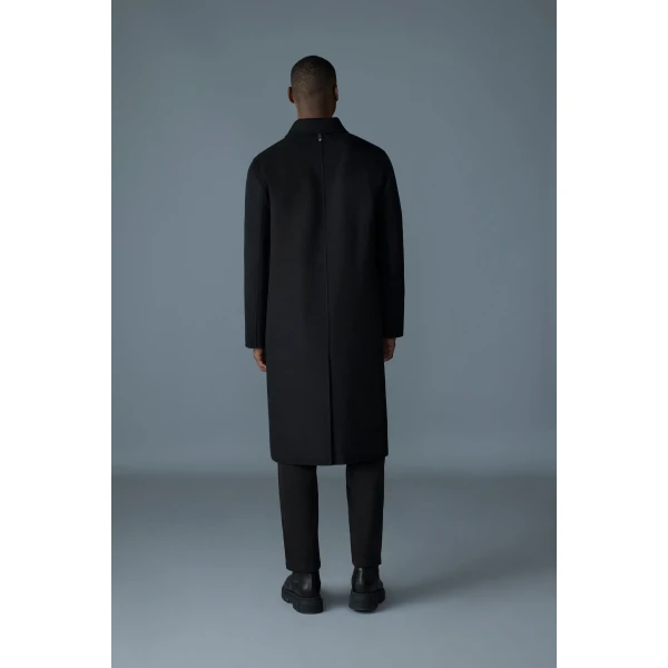 Mackage Beckett Handmade Wool Overcoat in Black