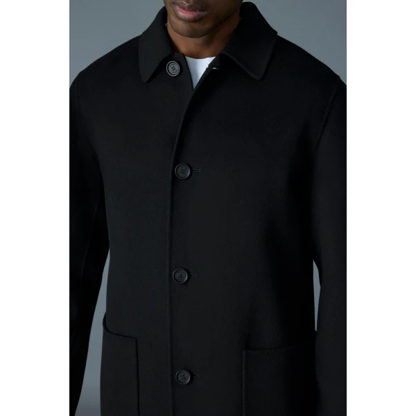 Mackage Beckett Handmade Wool Overcoat in Black