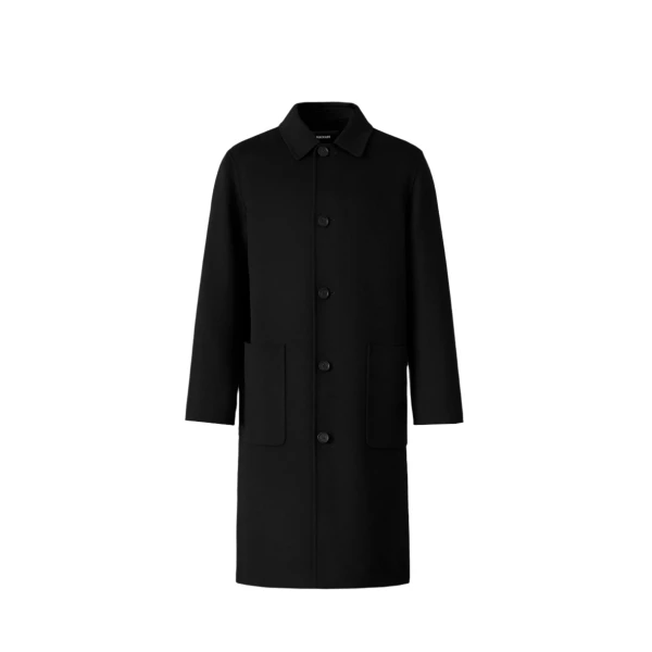 Beckett Handmade Wool Overcoat in Black