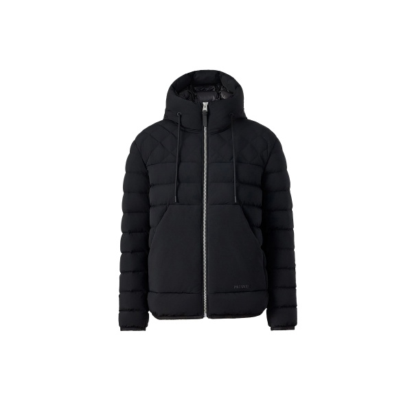 Mackage Bergen Quilted Down Hooded Jacket in Black