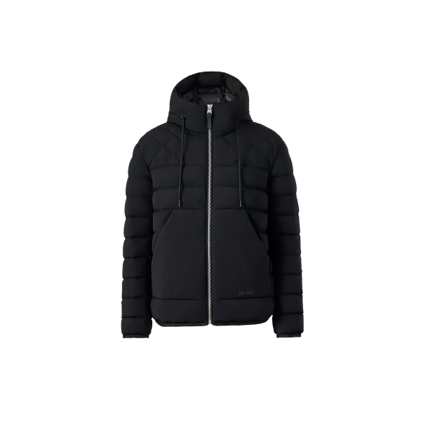 Mackage Bergen Quilted Down Hooded Jacket in Black