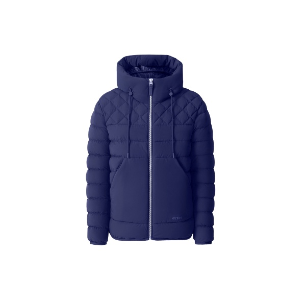 Mackage Bergen Quilted Down Hooded Jacket in Mineral Blue