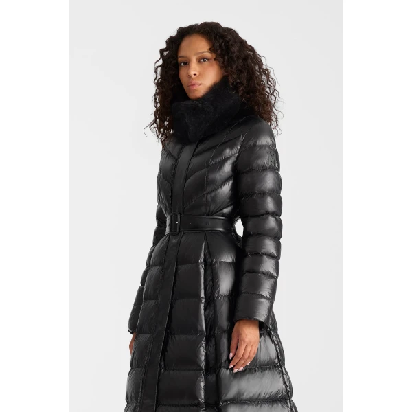 Mackage Beverly Medium Down Coat in Black, view 4 | Coats | Coveti