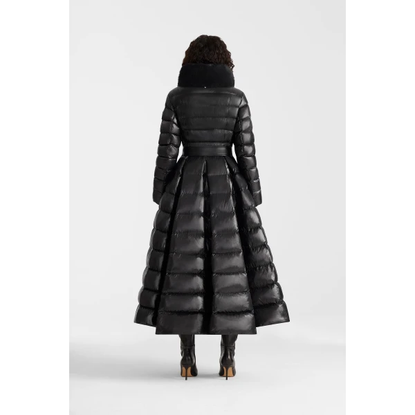 Mackage Beverly Medium Down Coat in Black, view 6 | Coats | Coveti