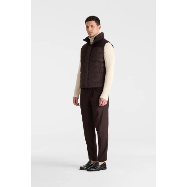 Mackage Brody-CDY Down Quilted Vest in Coffee