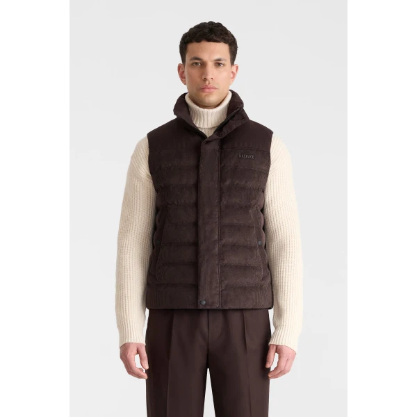 Mackage Brody-CDY Down Quilted Vest in Coffee