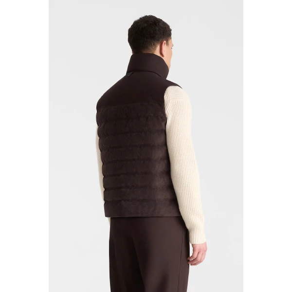 Mackage Brody-CDY Down Quilted Vest in Coffee