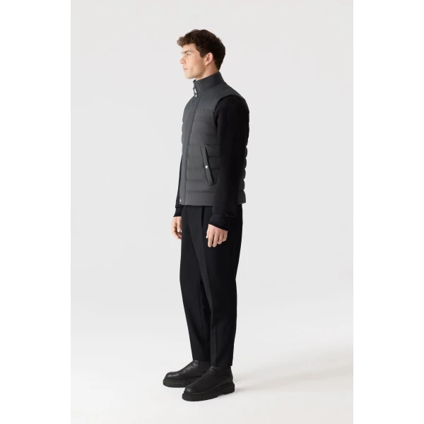Mackage Brody Down-Filled Quilted Vest in Carbon