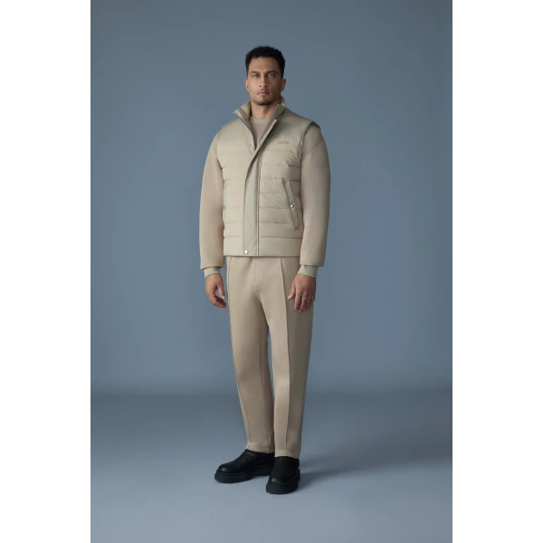 Mackage Brody Down-Filled Quilted Vest in Light Camel