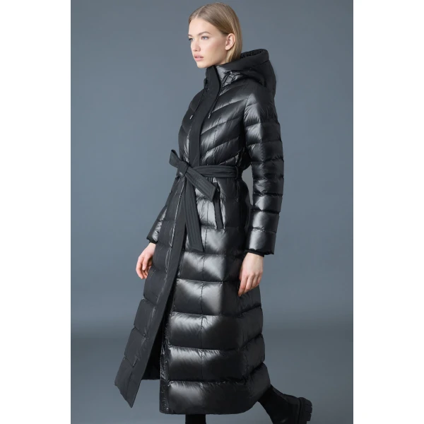 Mackage Calina Lustrous Down Maxi Coat in Black