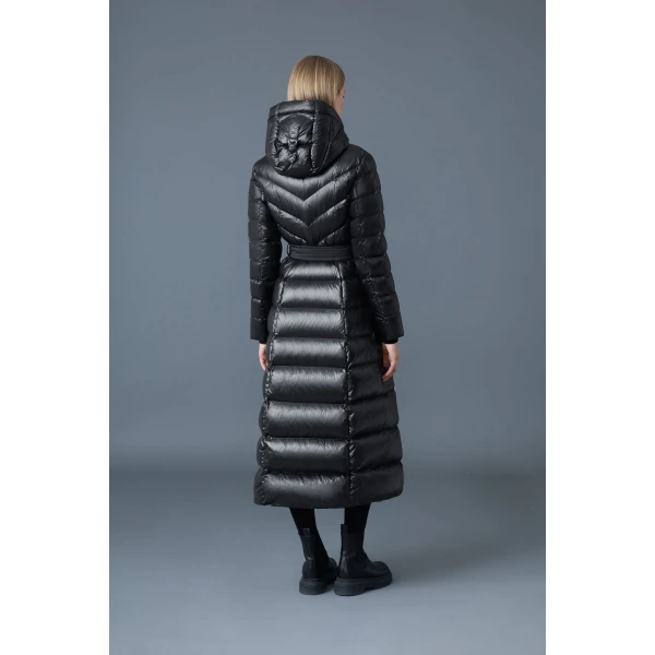 Mackage Calina Lustrous Down Maxi Coat in Black