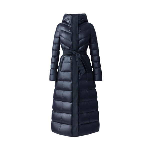 Mackage Calina Lustrous Down Maxi Coat in Black