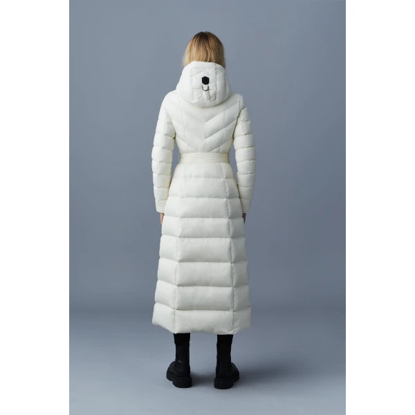 Mackage Calina Lustrous Down Maxi Coat in Cream