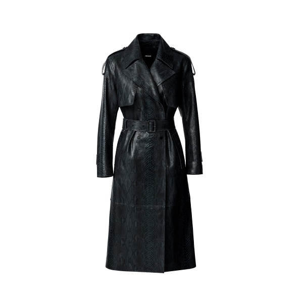 mackage carmela-snk snake pattern leather trench