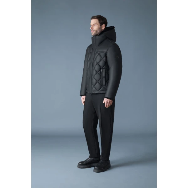 Mackage Cash Diamond-Quilted Leather Jacket in Black