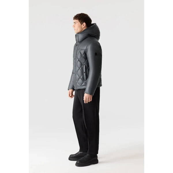 Mackage Cash Diamond-Quilted Leather Jacket in Carbon