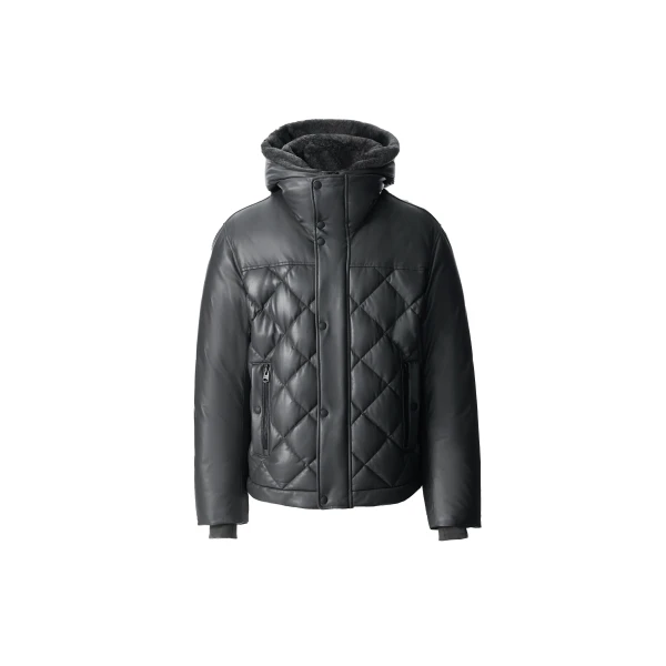 Mackage Cash Diamond-Quilted Leather Jacket in Carbon